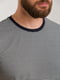 Бавовняна смугаста футболка з однотонною окантовкою горловини | 6728300 | фото 3