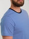Бавовняна смугаста футболка з однотонною окантовкою горловини | 6728301 | фото 3