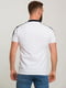 Хлопковая белая футболка-поло с контратсной отделкой | 6728303 | фото 2