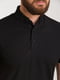 Базова чорна футболка-поло з візерунком на комірі | 6728304 | фото 3