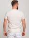 Фактурна бавовняна футболка бежевого кольору | 6728339 | фото 2