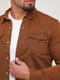 Джинсовая рубашка терракотового цвета | 6728459 | фото 4