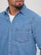 Синя джинсова сорочка з кишенями | 6728462 | фото 4
