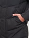 Куртка прямая с капюшоном черная | 6728521 | фото 5