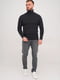 Чорний светр з високим коміром та рукавами-реглан | 6728613 | фото 2