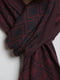 Бордовий вовняний шарф з бахромою | 6728713 | фото 2