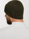 Однотонна шапка кольору хакі | 6728724 | фото 3