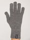 Темно-серые перчатки с брендированной нашивкой | 6728743 | фото 3