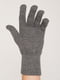 Темно-сірі перчатки з брендованою нашивкою | 6728743 | фото 4