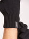 Чорні перчатки з брендованою нашивкою | 6728744 | фото 3