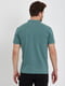 Базовая зеленая футболка-поло с воротником-стойкой | 6728774 | фото 5