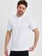 Базова біла футболка-поло з коміром-стійкою | 6728780 | фото 6