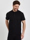 Базовая черная футболка-поло с воротником-стойкой | 6728785 | фото 6