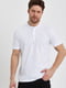Базова біла футболка-поло з коміром-стійкою | 6728786 | фото 5