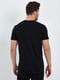 Бавовняна чорна футболка з принтом | 6728808 | фото 6