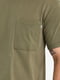Базовая футболка цвета хаки с накладным карманом | 6728852 | фото 3