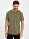 Базовая футболка цвета хаки с накладным карманом | 6728852 | фото 6