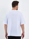 Белая оверсайз футболка с принтом | 6728878 | фото 3