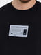 Черная оверсайз футболка с принтом | 6728879 | фото 4