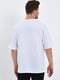 Белая оверсайз футболка с принтом | 6728882 | фото 4