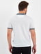 Біла футболка-поло з контрастним коміром | 6728884 | фото 3