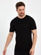 Хлопковая черная футболка с ребристой отделкой манжет и горловины | 6728941 | фото 3