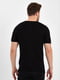 Хлопковая черная футболка с ребристой отделкой манжет и горловины | 6728941 | фото 4