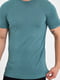 Бавовняна фісташкова футболка з ребристим оздобленням манжет та горловини | 6728942 | фото 6