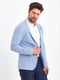 Голубой пиджак с накладными карманами | 6729026 | фото 6