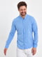 Голубая классическая рубашка из хлопка | 6729040 | фото 3