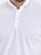Біла футболка-поло з обрамленням на комірці і рукавах | 6729065 | фото 4
