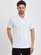 Базова футболка-поло білого кольору | 6729087