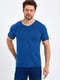 Синя бавовняна футболка | 6729097 | фото 5
