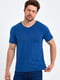 Синя бавовняна футболка | 6729097 | фото 6
