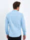 Голубая классическая рубашка на кнопках | 6729101 | фото 4