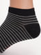 Носки короткие черные в полоску | 6729135 | фото 2
