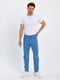 Блакитні прямі джинси з розрізами | 6729195 | фото 2