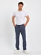 Серо-синие кэжуал брюки с карманами | 6729221 | фото 2
