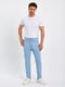 Світло-блакитні прямі джинси | 6729266 | фото 2