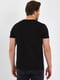 Бавовняна чорна футболка з написом | 6729283 | фото 3
