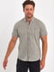 Рубашка оливкового цвета с короткими рукавами и логотипом бренда | 6729302 | фото 2