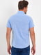 Рубашка голубого цвета с короткими рукавами и логотипом бренда | 6729304 | фото 4
