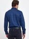 Синяя рубашка в принт классического кроя | 6729533 | фото 6