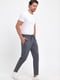 Трикотажные повседневые брюки антрацитового цвета | 6729573 | фото 4