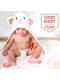 Дитячий білий рушник з капюшоном Ведмедик з коричневими вушками ( 90 х 90 см) | 6730726 | фото 2