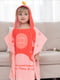 Дитячий рушник-пончо Lovely Svi з капюшоном рожевого кольору (60х60 см) | 6730743 | фото 4