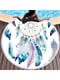 Пляжний різнокольоровий махровий рушник з бахромою та принтом “Ловець снів” (150 см) | 6730744