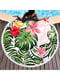 Пляжний різнокольоровий махровий рушник з бахромою та принтом “Тропічні квіти” (150 см)  | 6730745