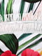 Пляжний різнокольоровий махровий рушник з бахромою та принтом “Тропічні квіти” (150 см)  | 6730745 | фото 3