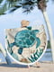 Пляжний різнокольоровий махровий рушник з бахромою та принтом “Тропічний рай” (150 см)  | 6730746 | фото 3